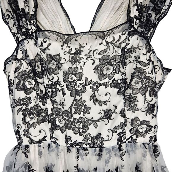 H&M Sleeveless Floral Tulle Dress 8 Fairy Coquette Homecoming Semi Formal - Picture 4 of 11